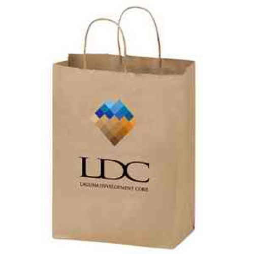 Main photo of Natural Kraft 2 Bottle Wine Tote In Cmyk   Color Evolution