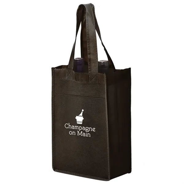 Black color option for Wine Tote   2 Bottle Bag   Screen Print