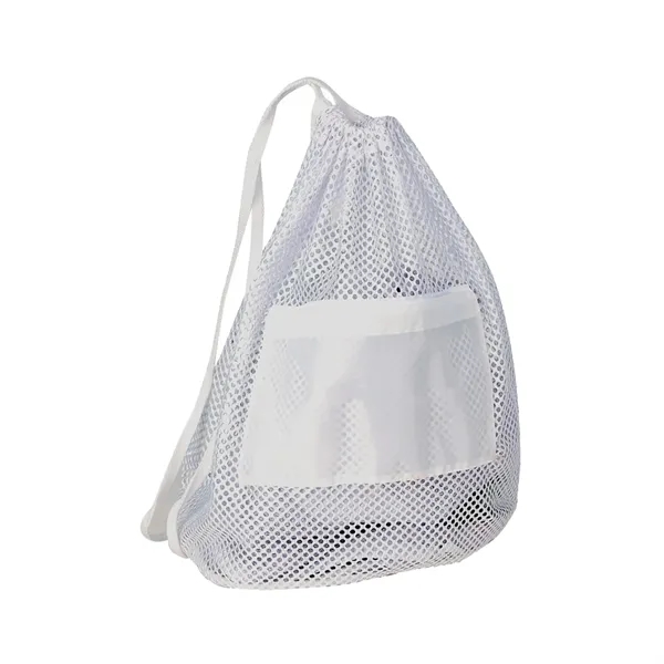 White color option for Nylon Drawstring Mesh Tote Bag