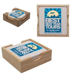 Photo of Absorbent Stone Square Coaster Set
