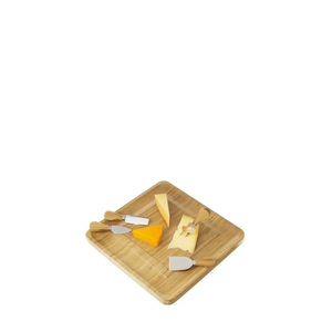 Photo of Twine Living Co Four Piece Bamboo Cheese Board And Knife Set