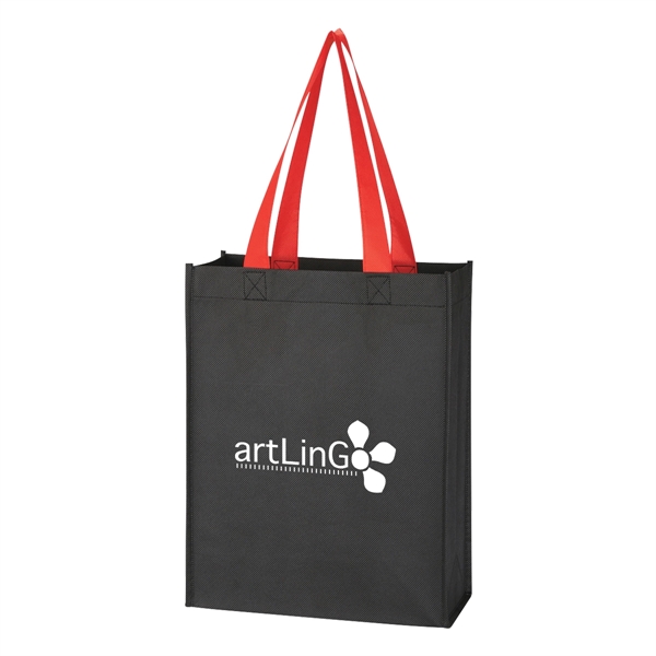 Black With Red color option for Non Woven Mini Tote Bag