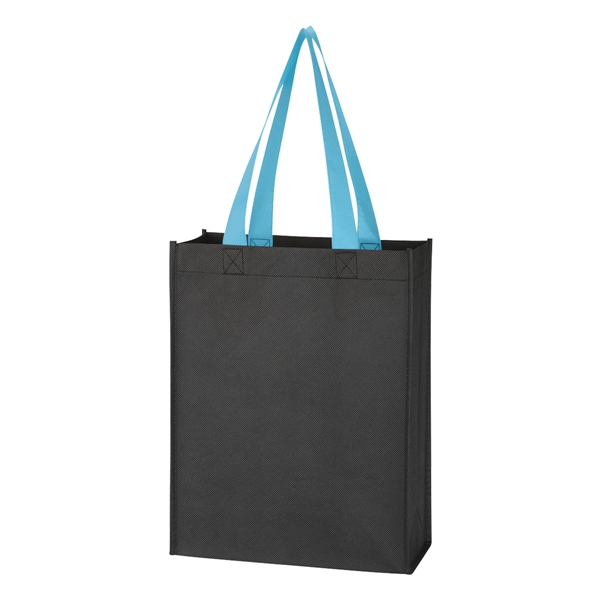 Recycled Black/Light Blue color option for Non Woven Mini Tote Bag