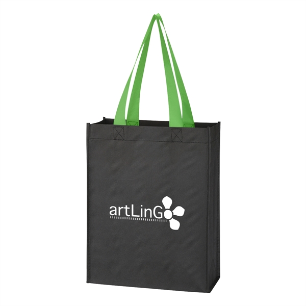 Recycled Black/Lime color option for Non Woven Mini Tote Bag