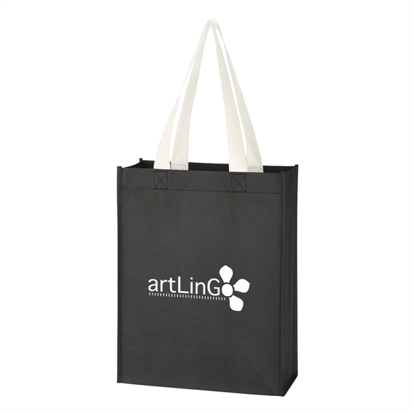 Recycled Black/White color option for Non Woven Mini Tote Bag