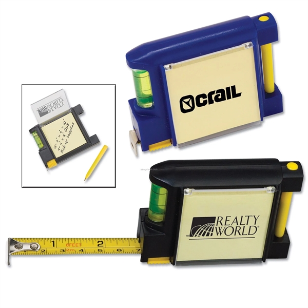Assorted color option for Popular Measuring Tape With Level & Pad & Pen