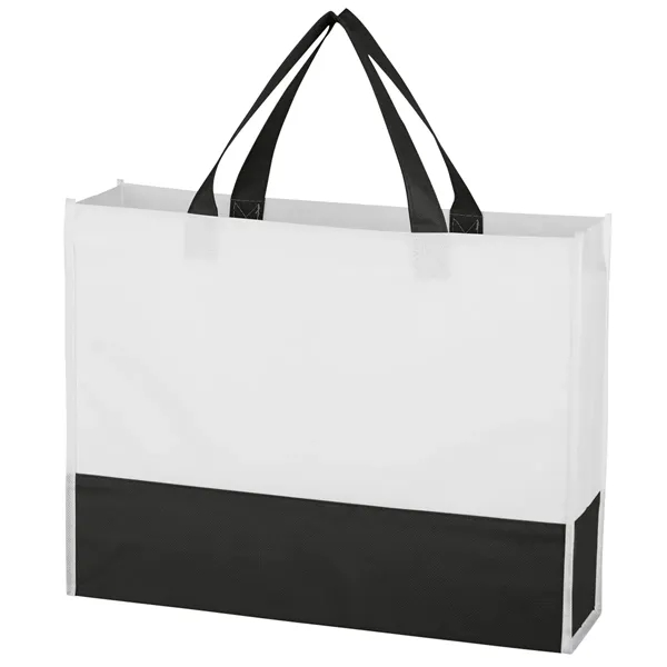 White/Black color option for Non Woven Prism Tote Bag