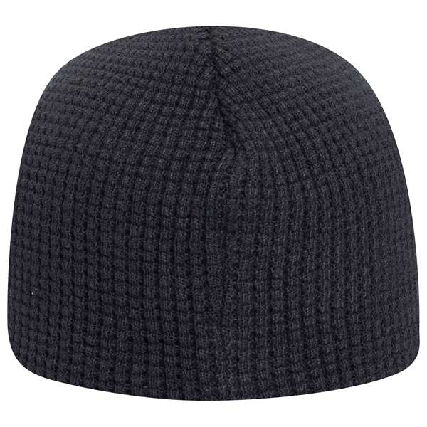 Black 003 color option for Acrylic 8" Waffle Knit Beanie