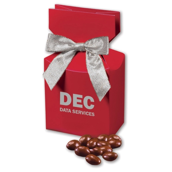 Red color option for Chocolate Covered Almonds In Red Gift Box