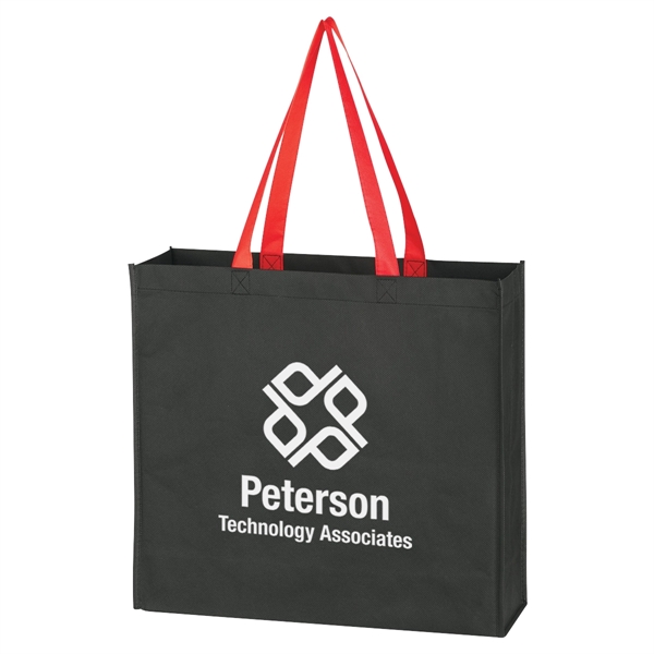 Recycled Black/Red color option for Non Woven Tote Bag