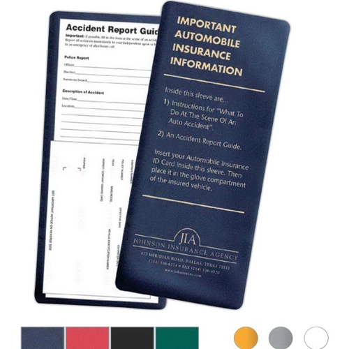 Main photo of Vinyl Insurance Card Holder Kit "Accident Report"