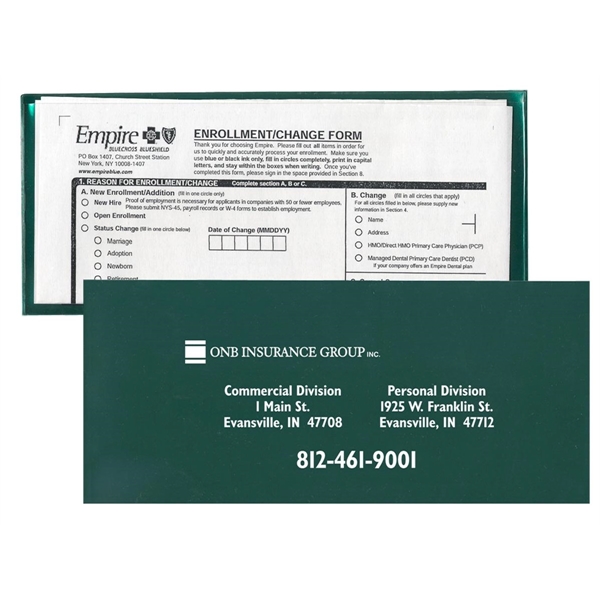 Green color option for Large Insurance Card Holder