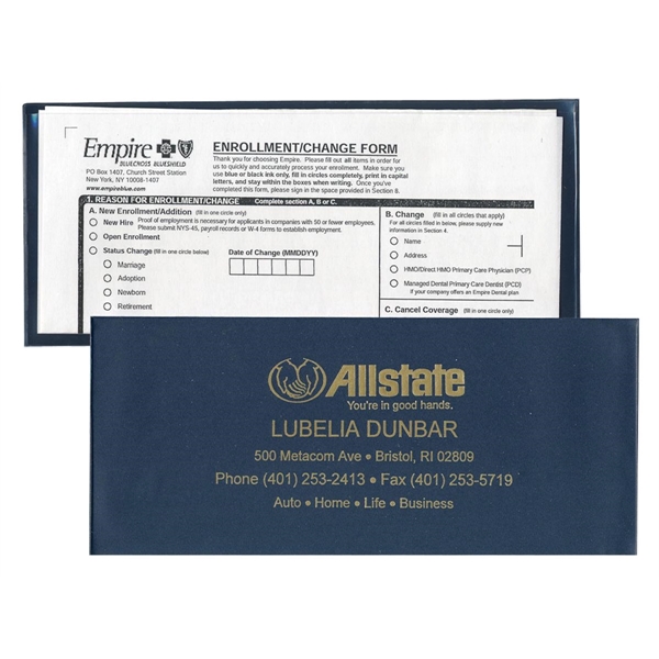 Navy color option for Large Insurance Card Holder