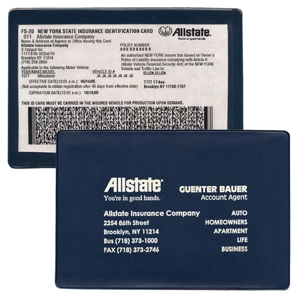 Navy color option for Xl Large Insurance Card Holder