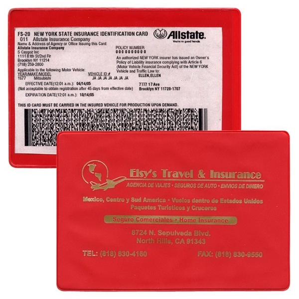 Red color option for Xl Large Insurance Card Holder