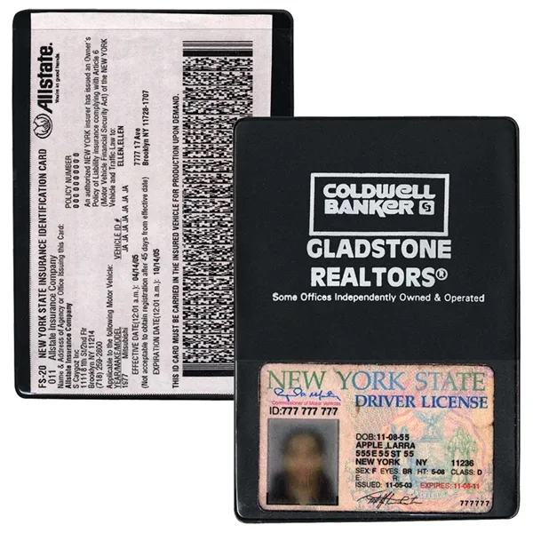 Black color option for Insurance Card Holder(with Extra Pocket)