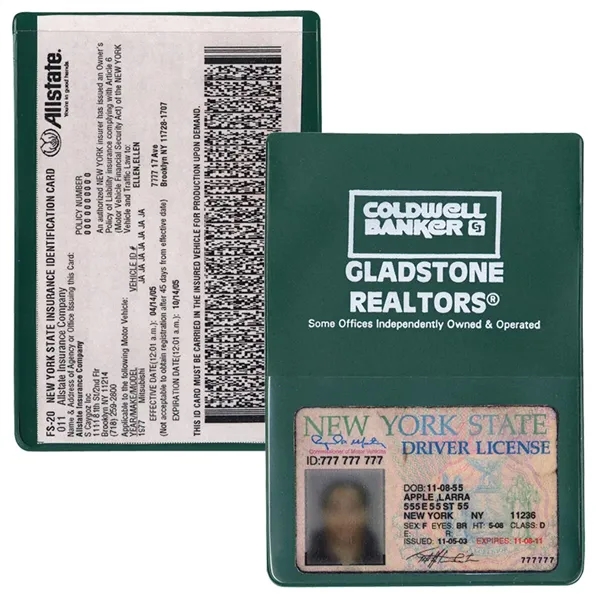 Green color option for Insurance Card Holder(with Extra Pocket)