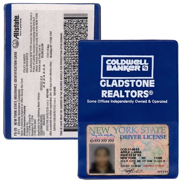 Royal Blue color option for Insurance Card Holder(with Extra Pocket)