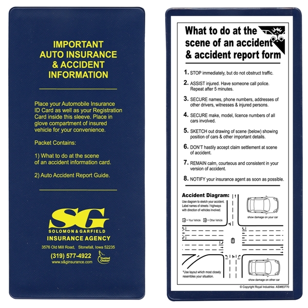 Royal Blue color option for Insurance Card Holder Kit