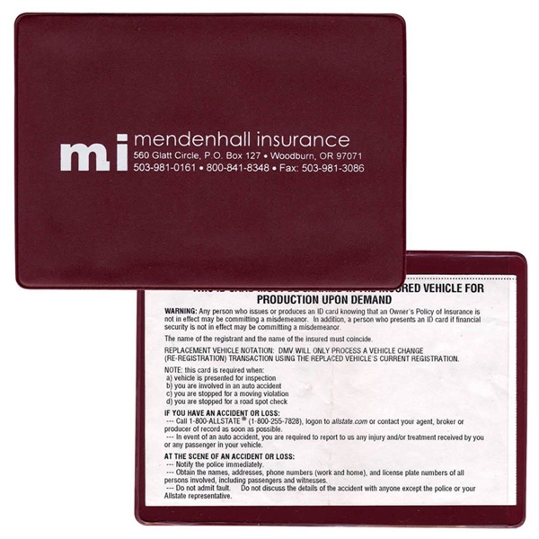 Maroon color option for Insurance Card Holder