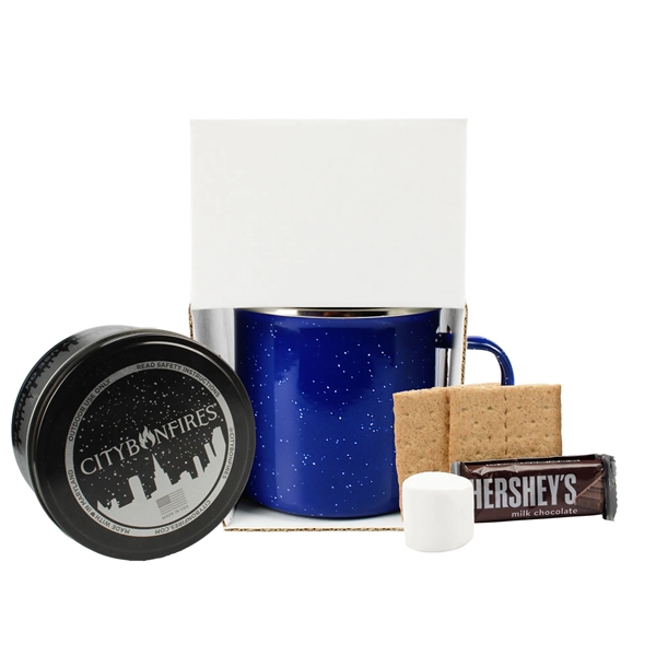 Royal Blue color option for 16 Oz Speckled Camp Mug W/Portable Bonfire, S'mores Kit
