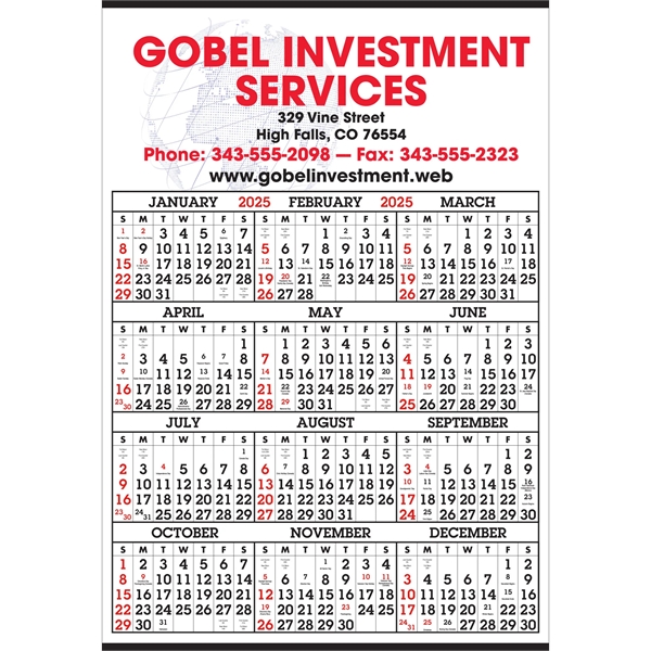 Multi Color color option for Year In View® Favorite Full Color Calendar