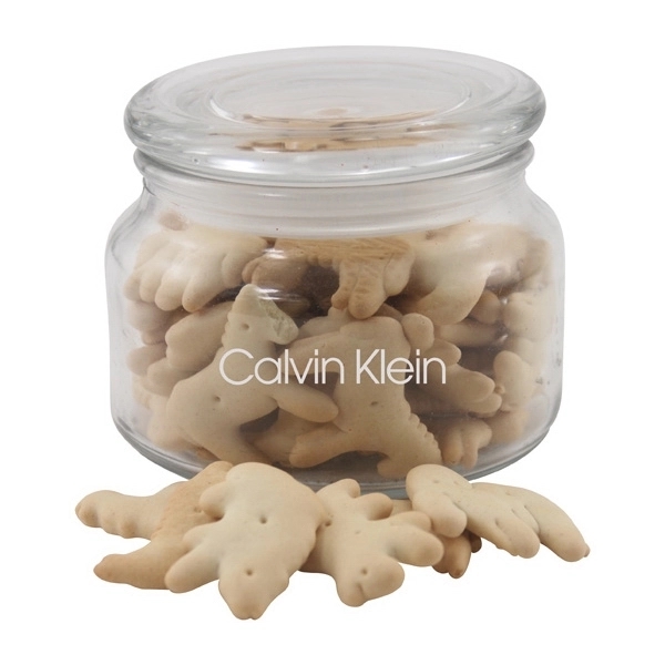Clear color option for Animal Crackers In A Glass Jar With Lid