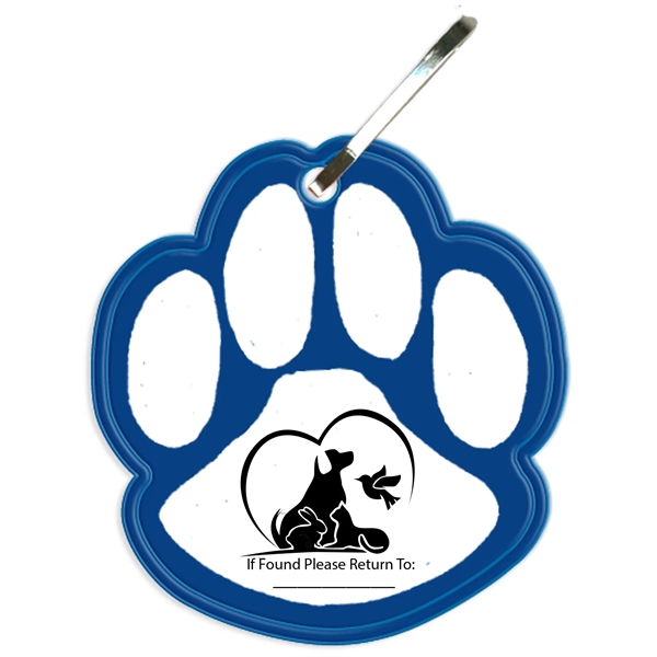 Blue color option for Paw Print Zipper Pull