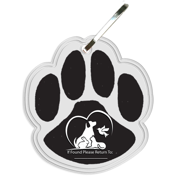 White color option for Paw Print Zipper Pull