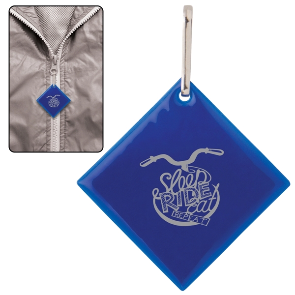 Blue color option for Diamond Reflective Zipper Pulls