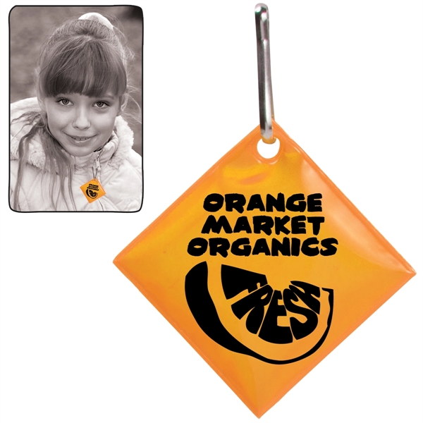 Neon Orange color option for Diamond Reflective Zipper Pulls