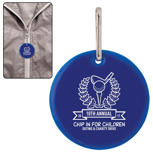 Blue color option for Round Reflective Zipper Pulls