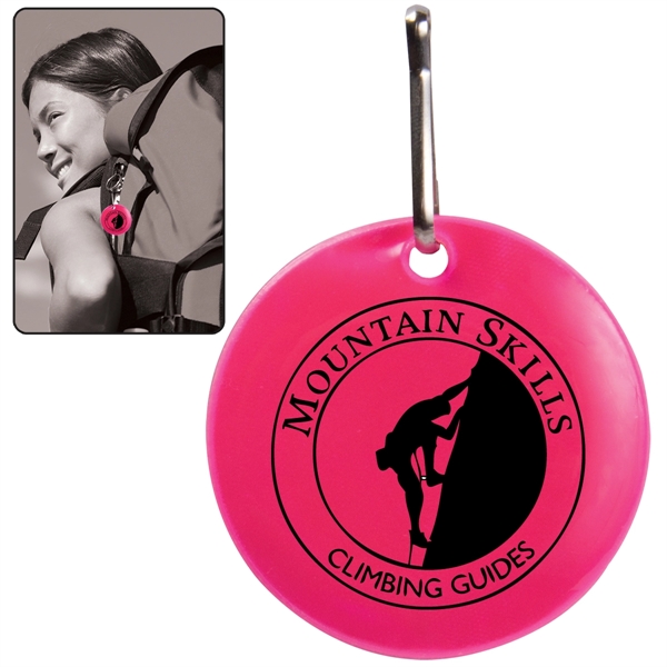 Neon Pink color option for Round Reflective Zipper Pulls