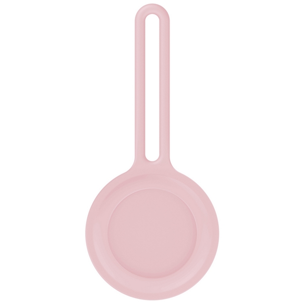 Pink color option for Silicone Air Tag Holder W/ Carrying Loop Custom Luggage Tag