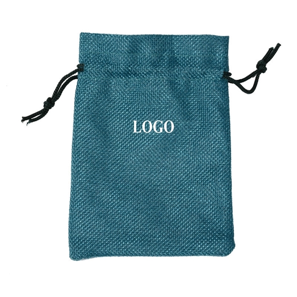 Blue color option for Burlap Linen Coffee Bag