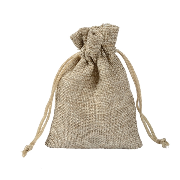 Brown color option for Burlap Linen Coffee Bag