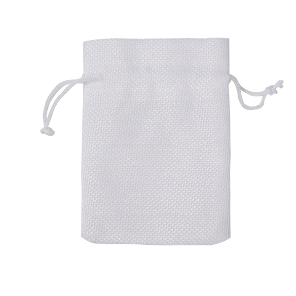 White color option for Burlap Linen Coffee Bag