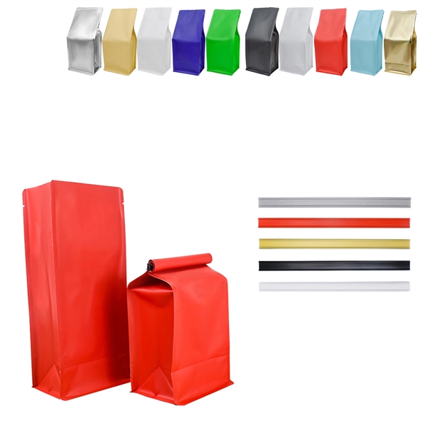 Red color option for 1lb / 16oz Flat Bottom Coffee Bags