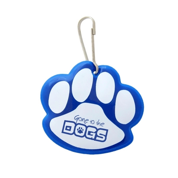 Blue color option for Paw Shaped Reflective Collar Tag