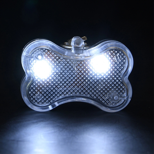 White color option for Flashing Led Pet Dog Collar Pendant