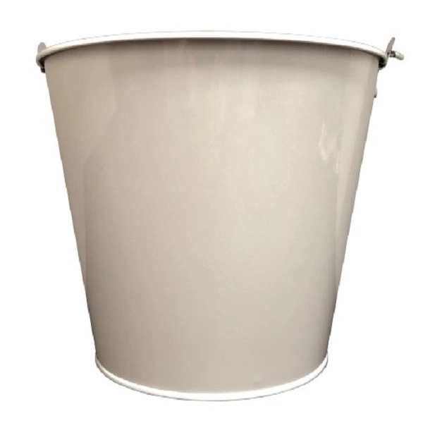 White color option for Galvanized Black Metal Bucket