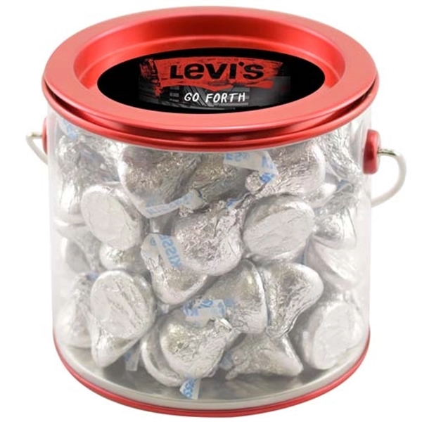 Red color option for Tin Pail With Hershey Kisses