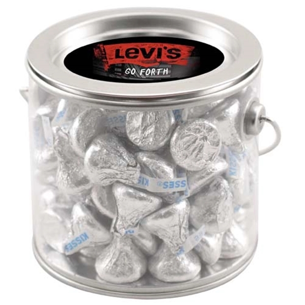 Silver color option for Tin Pail With Hershey Kisses