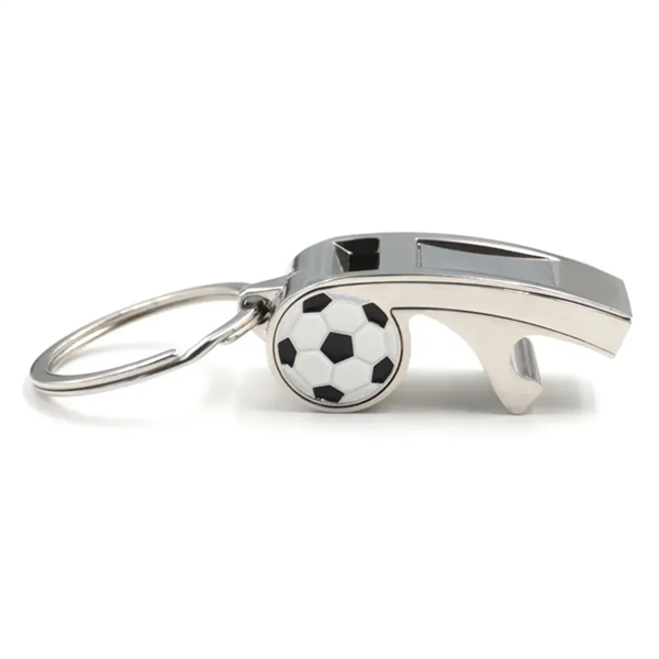 Silver color option for Soccer Whistle Keychain