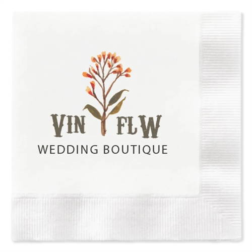 Main photo of Full Color 3 Ply Premium Coined Beverage Napkins