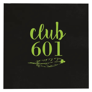 Photo of Black Linen Like Dinner Napkins