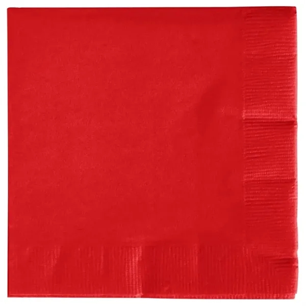 Classic Red color option for 3ply Foil Stamped Beverage Napkins