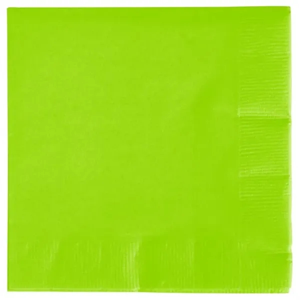 Fresh Lime color option for 3ply Foil Stamped Beverage Napkins