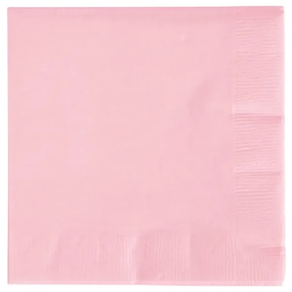 Classic Pink color option for 2ply Foil Stamped Beverage Napkins