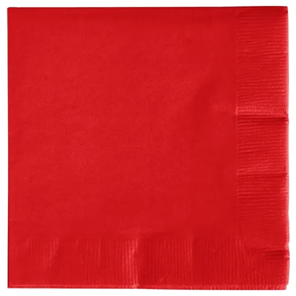 Classic Red color option for 2ply Foil Stamped Beverage Napkins